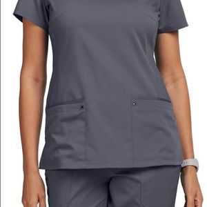 Healing Hands Purple Label Yoga Scrub Set in Pewter